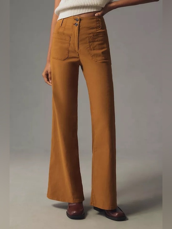 Anthropologie Pants - Maeve The Junie High-Rise Flare Pants Magic Fabric Stretch Bronze Anthropologie